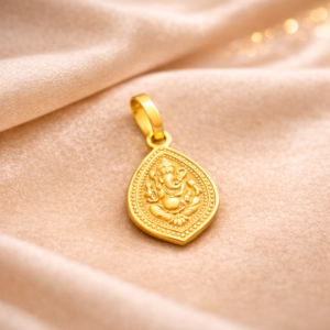 Lord Ganesh designed imbedded ear ring by RSJ